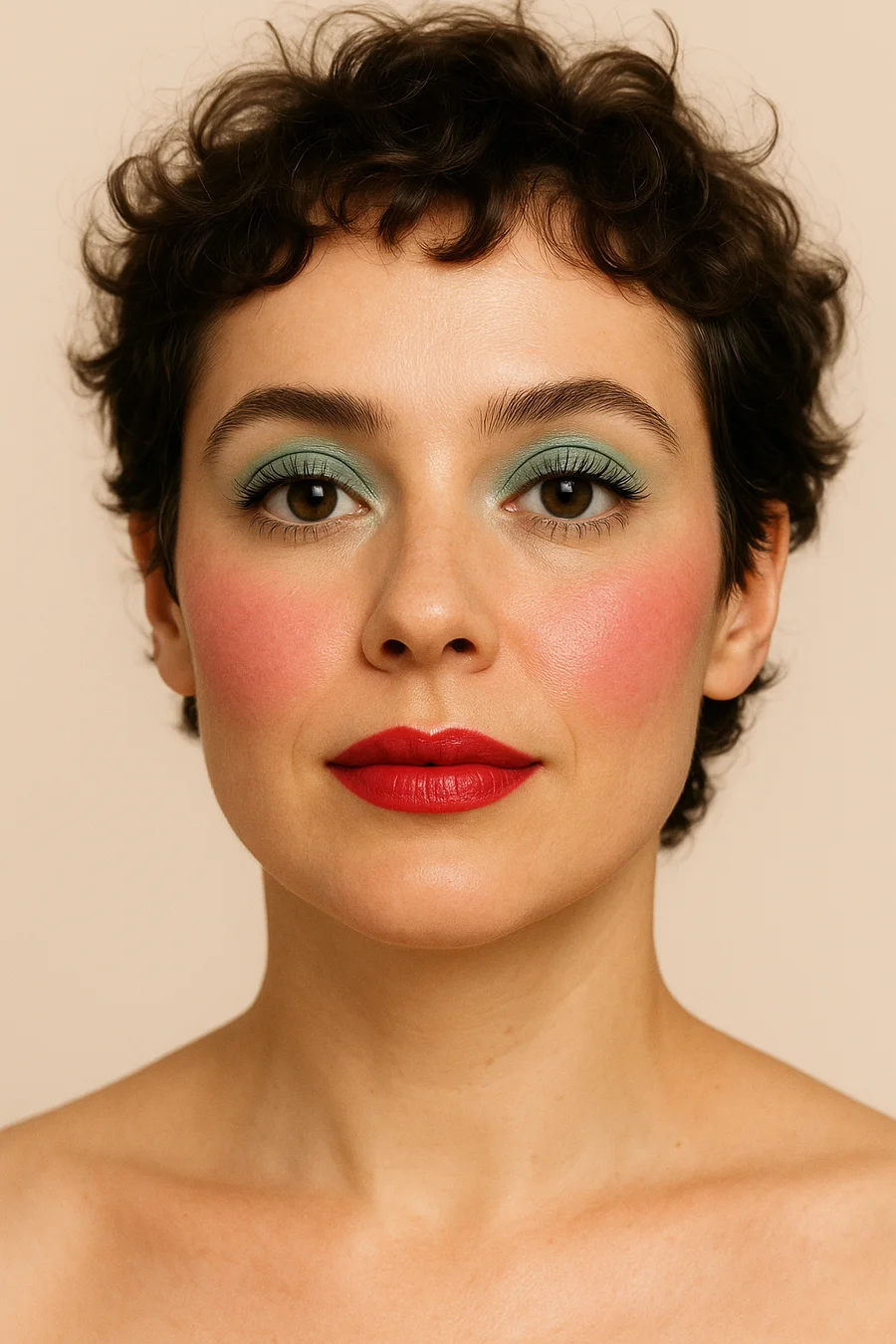 Soft Gamine Body Type makeup concept — editorial beauty photograph