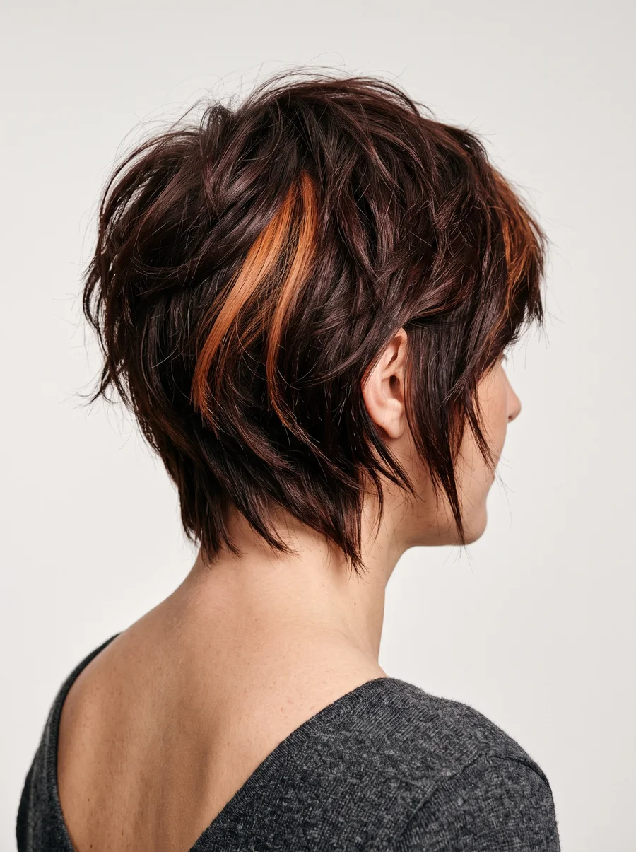 Flamboyant Gamine Body Type haircolor direction — editorial beauty photograph